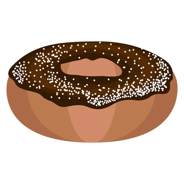 Изолированный сладкий пончик — стоковый вектор