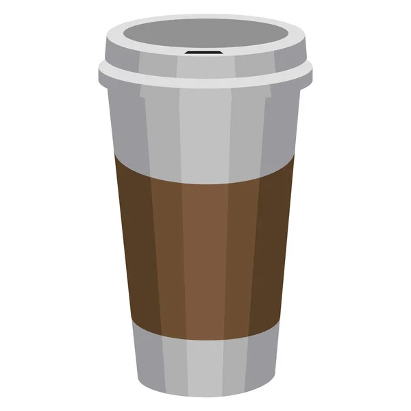 Tasse isolée en plastique de café — Image vectorielle