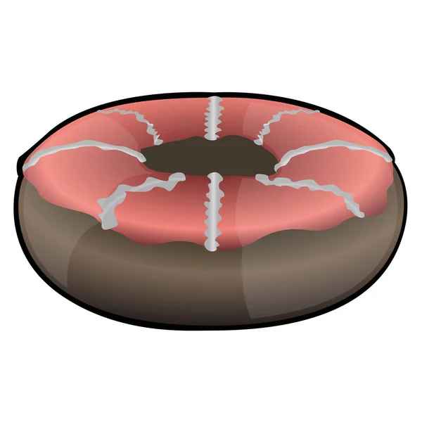 Donut rétro isolé — Image vectorielle