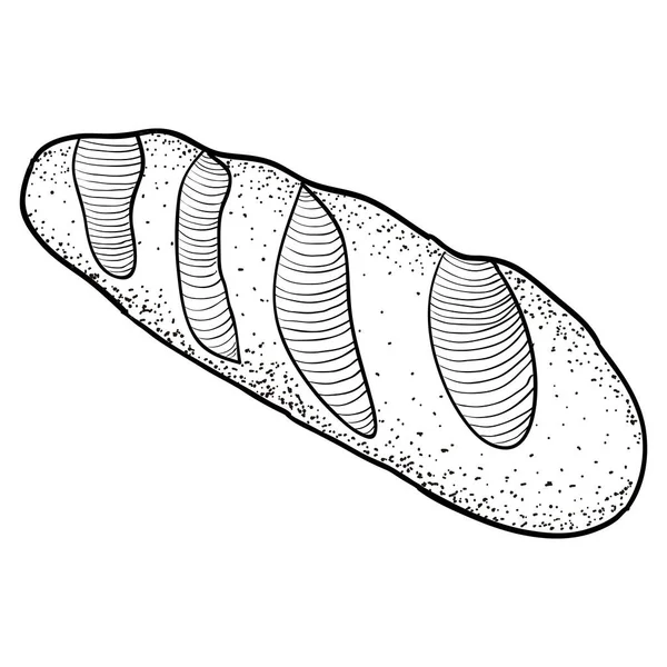 Croquis de pain isolé — Image vectorielle