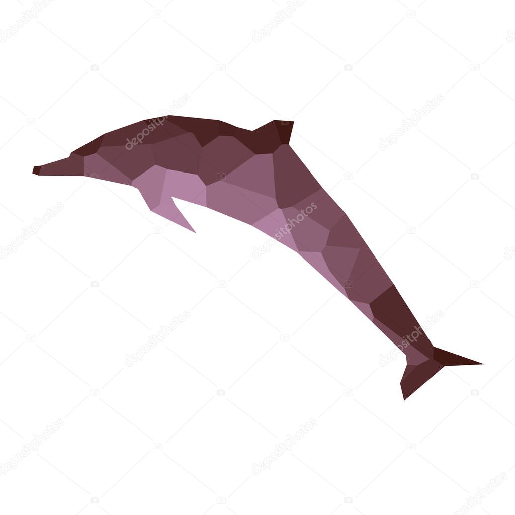 Low poly dolphin