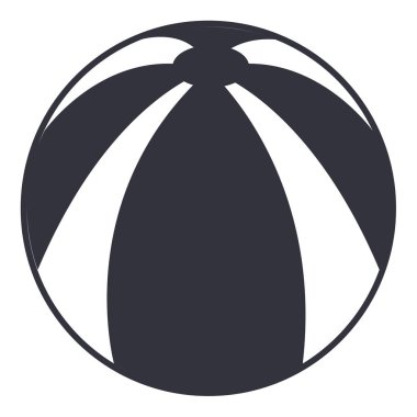 İzole plaj topu siluet