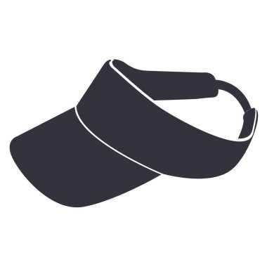 İzole plaj şapka siluet