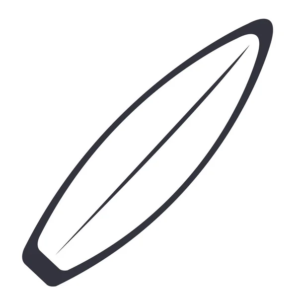 Silhouette de planche de surf isolée — Image vectorielle