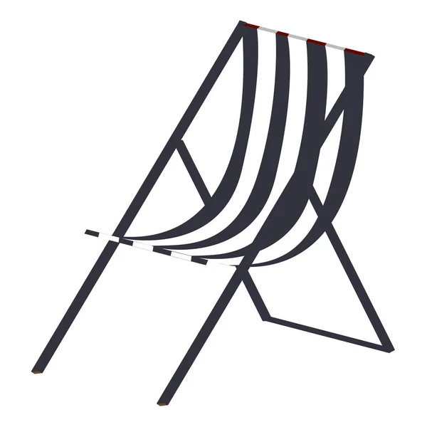 Chaise de plage isolée silhouette — Image vectorielle