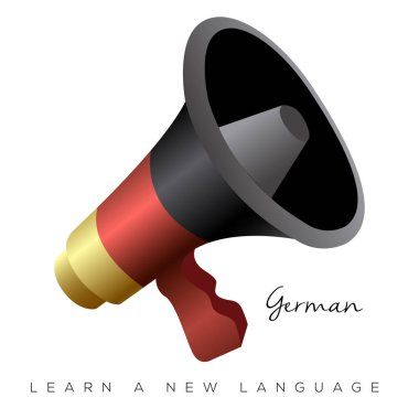 İzole renkli megafon