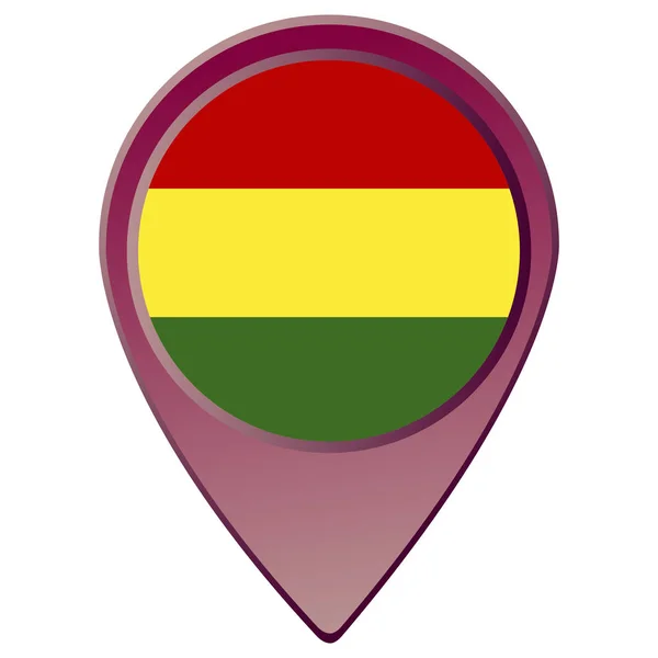 Izolované Bolivijská vlajka — Stockový vektor