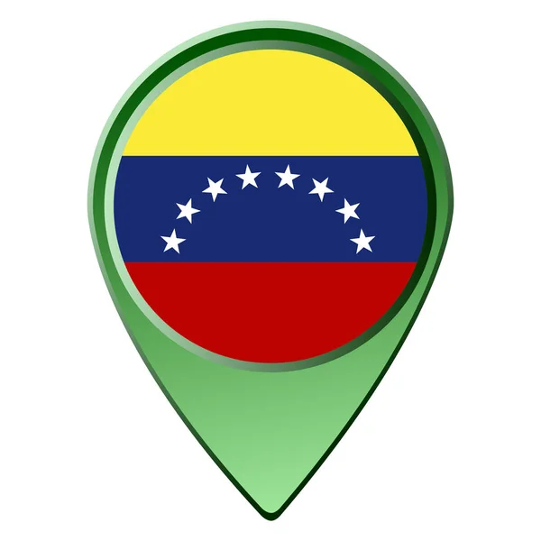 Bandeira venezuelana isolada — Vetor de Stock