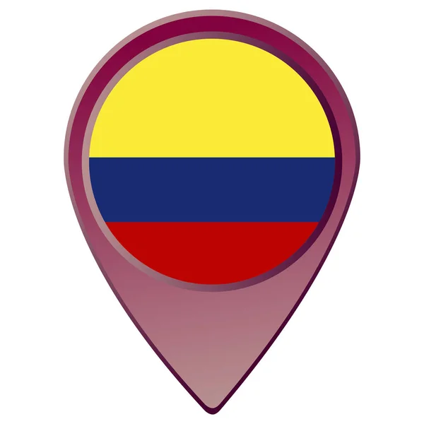Bandeira colombiana isolada — Vetor de Stock