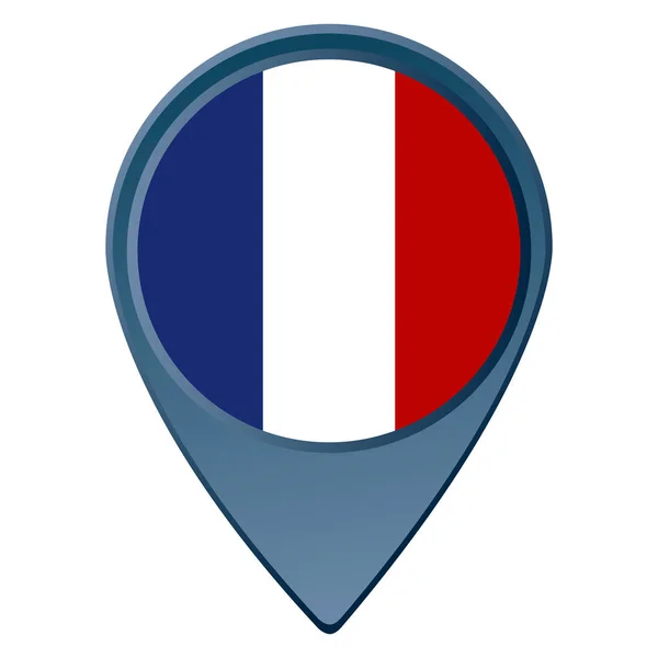 Bandeira francesa isolada — Vetor de Stock