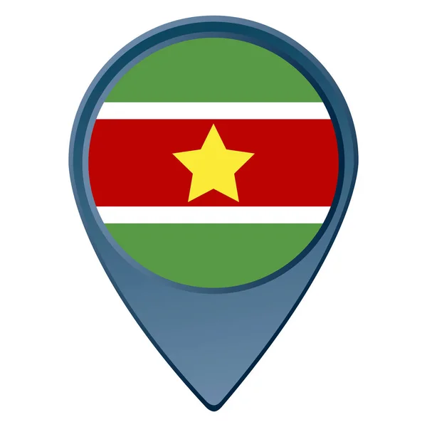 Isolerade Surinams flagga — Stock vektor