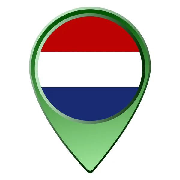 Drapeau néerlandais isolé — Image vectorielle