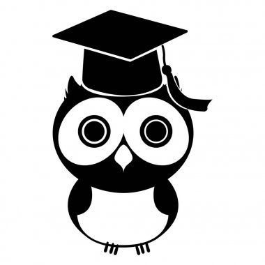 İzole baykuş siluet