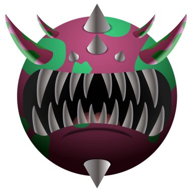 İzole renkli canavar