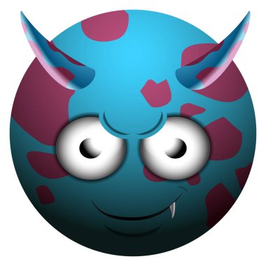 İzole renkli canavar