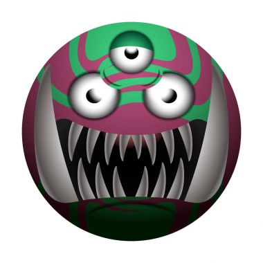 İzole renkli canavar