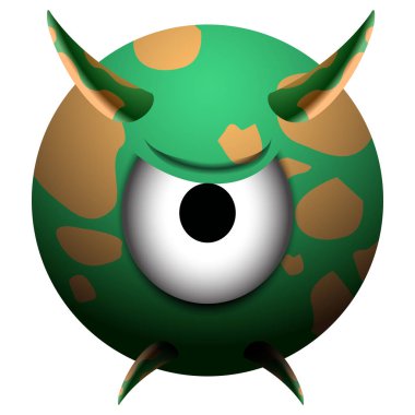 İzole renkli canavar