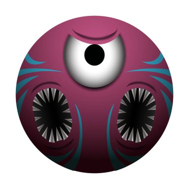 İzole renkli canavar