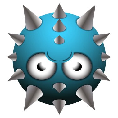 İzole renkli canavar