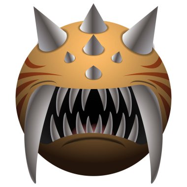 İzole renkli canavar