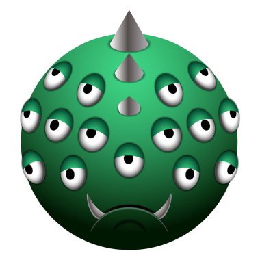 İzole renkli canavar