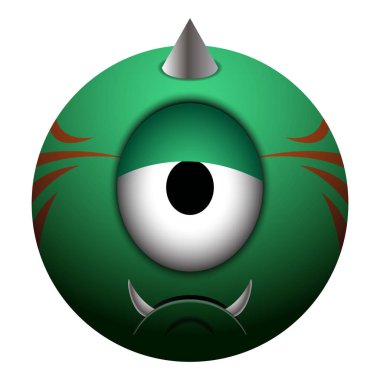 İzole renkli canavar