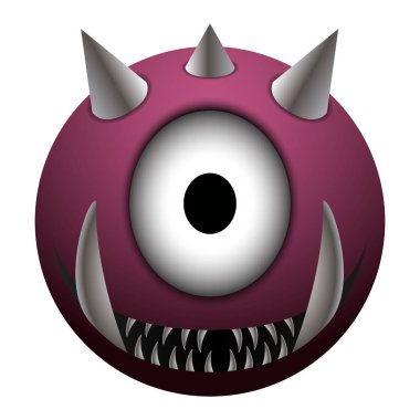 İzole renkli canavar