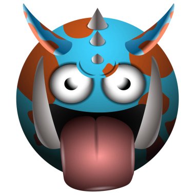 İzole renkli canavar