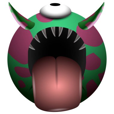 İzole renkli canavar