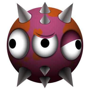 İzole renkli canavar