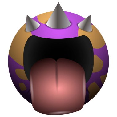 İzole renkli canavar