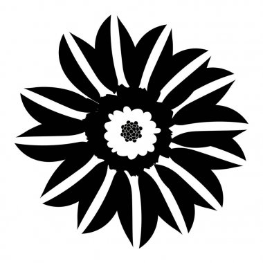 İzole çiçek siluet