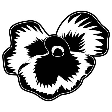 İzole çiçek siluet