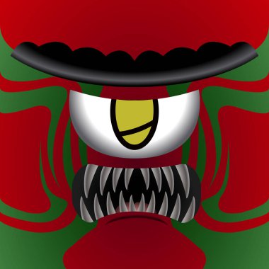 Renkli sevimli canavar