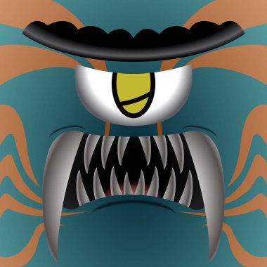 Renkli sevimli canavar