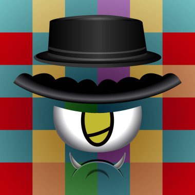 Renkli sevimli canavar