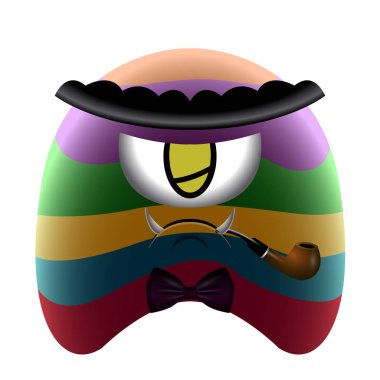 Renkli sevimli canavar