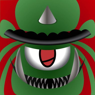 Renkli sevimli canavar