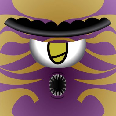 Renkli sevimli canavar