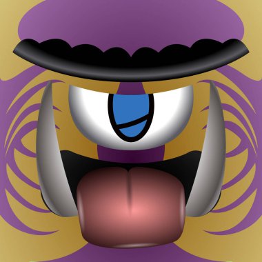 Renkli sevimli canavar