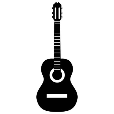 İzole gitar siluet