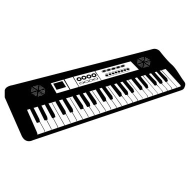 İzole klavye siluet