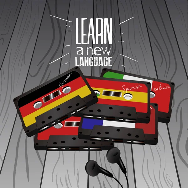 Naucz się języka — Wektor stockowy