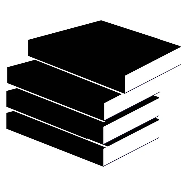 Groupe isolé de livres — Image vectorielle