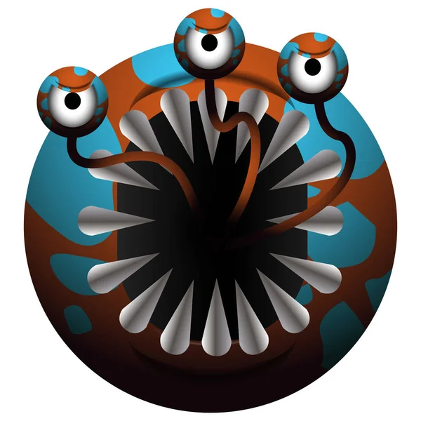 İzole renkli canavar