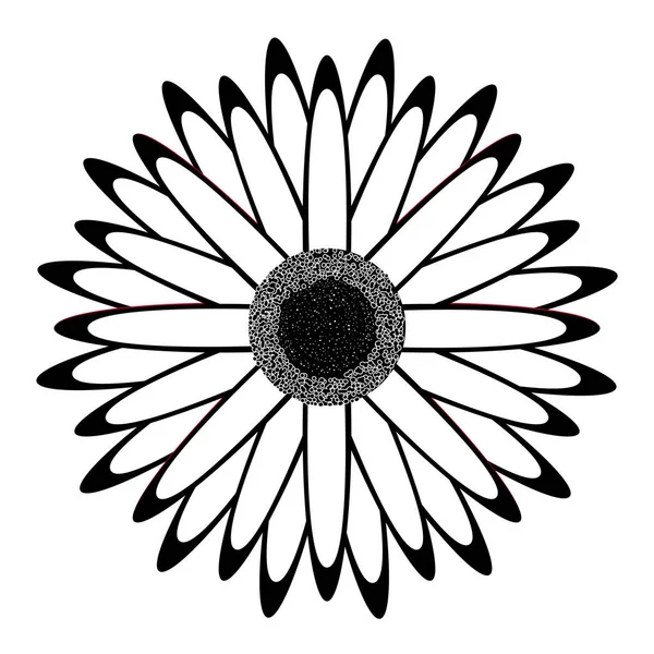 Силует ізольованих квітка — стоковий вектор