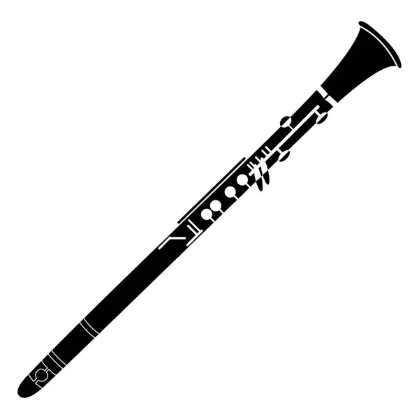 Silhueta de flauta isolada — Vetor de Stock