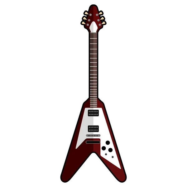 Ícone de guitarra elétrica isolada — Vetor de Stock