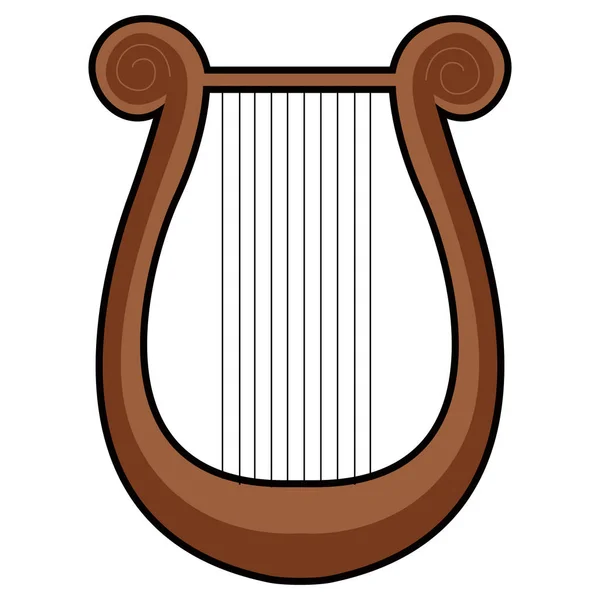 Isolated lyre icon — Stock Vector