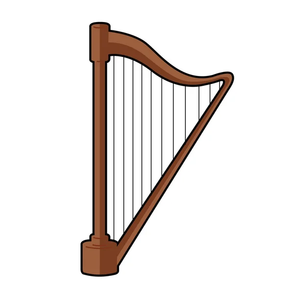 Geïsoleerde harp pictogram — Stockvector